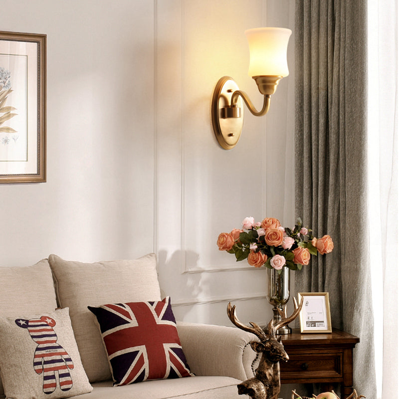 12W Warm White LED Wall Sconce Light, American Simple Traditional Design for Bedroom, Living Room & Corridor Ambient