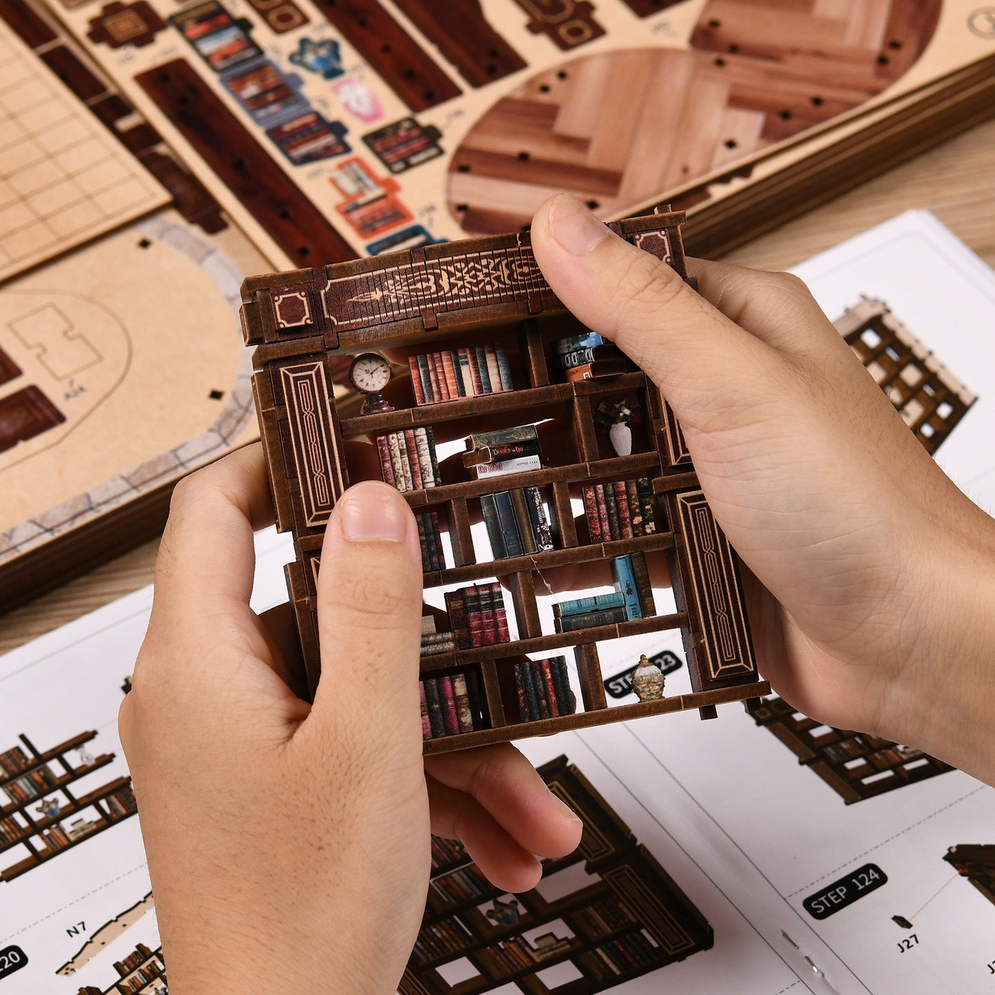 DIY handmade toy sets, book house assembly, architecture, miniature kits, book models, ornaments, room decorations