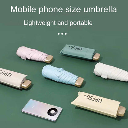 Mini Five-Fold Umbrella, Ultimate Sun Protection & Anti-UV Portable Umbrella for Men, Women