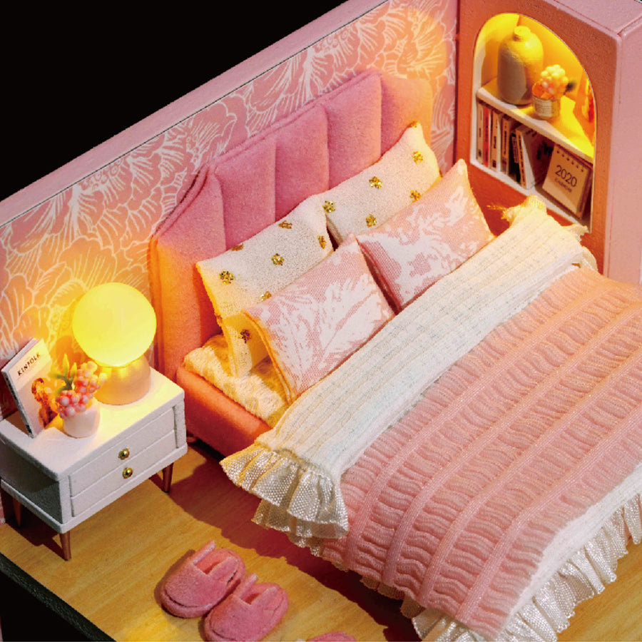 DIY Baby House Mini Miniature Doll House Kit Home Bedroom Decoration Princess Toys With Furniture I 1