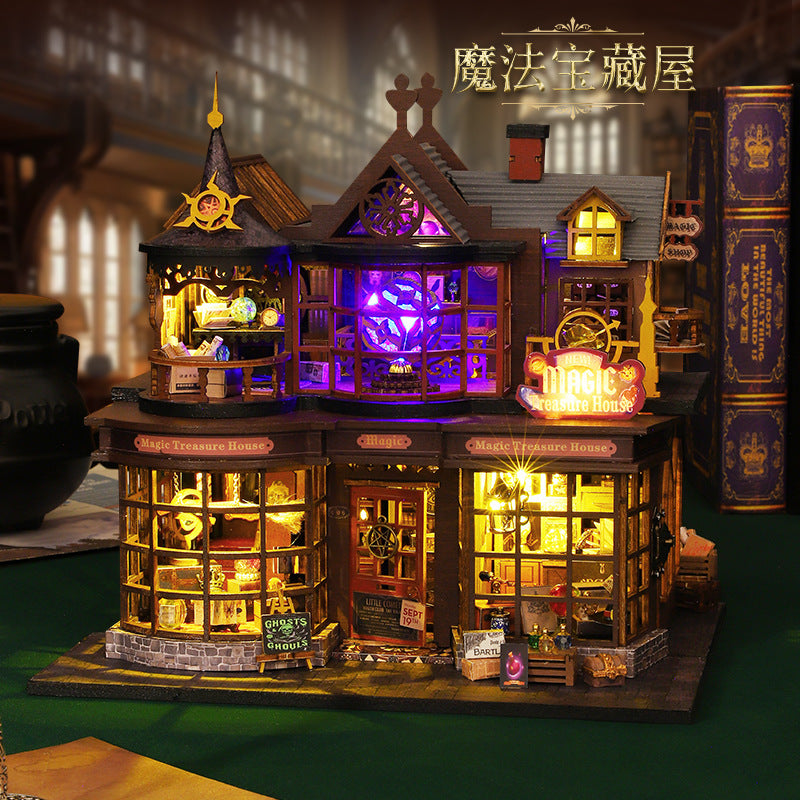 Wooden Mini DIY Dollhouse Kit Dollhouse Furniture Accessories Creative Toys For Kids Birthday Chris 2