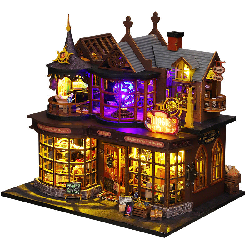 Wooden Mini DIY Dollhouse Kit Dollhouse Furniture Accessories Creative Toys For Kids Birthday Chris 4