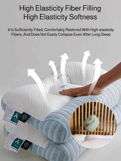 Feather Velvet Neck Pillow With High Elastic Support 4