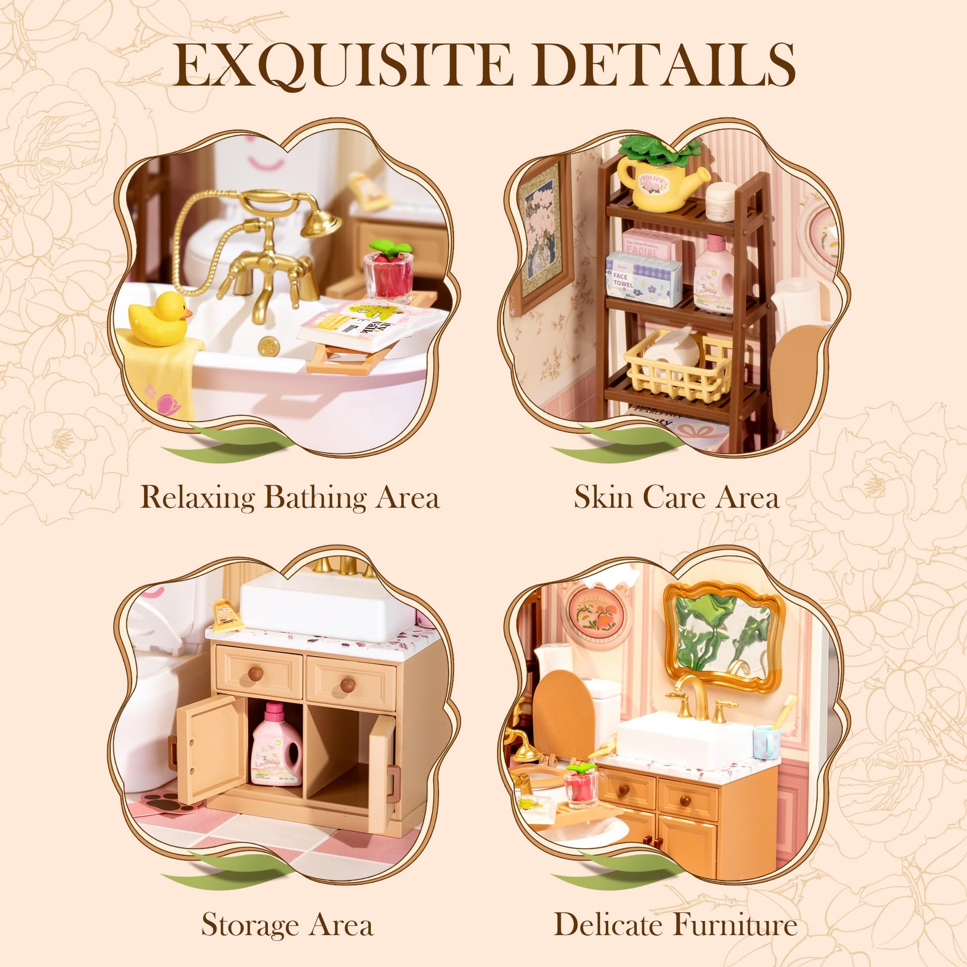 DIY Miniature House Kit, Creative Dollhouse Model Building Kit, Birthday Gifts for Adults and Kids, Fun Craft Kit
