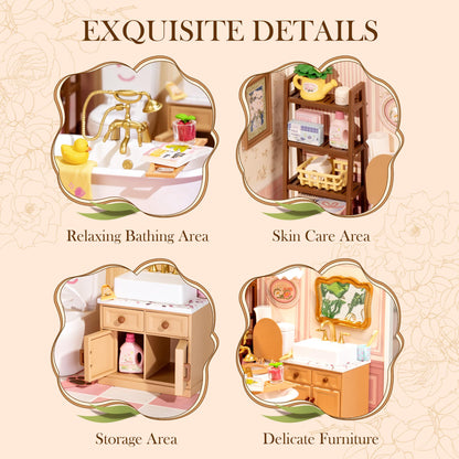 DIY Miniature House Kit, Creative Dollhouse Model Building Kit, Birthday Gifts for Adults and Kids, Fun Craft Kit