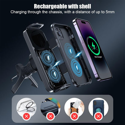 Wireless Charging Stand  Rotating Phone Holder For Samsung Automatic Horizontal Screen Bracket Smar 1