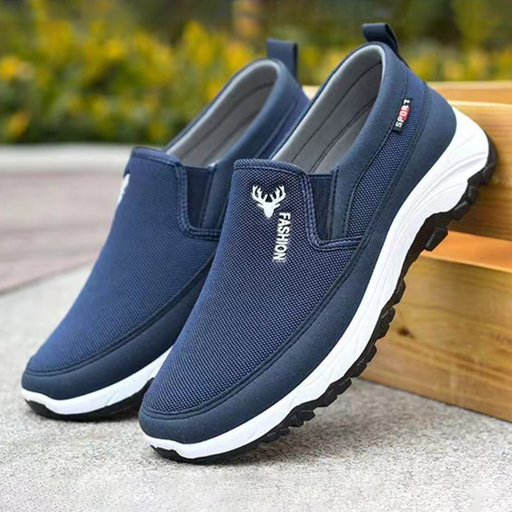 Men's Breathable Orthopedic Penny Boat Shoes, Slip-On Plimsolls for Sports, Travel, Hiking & Walking