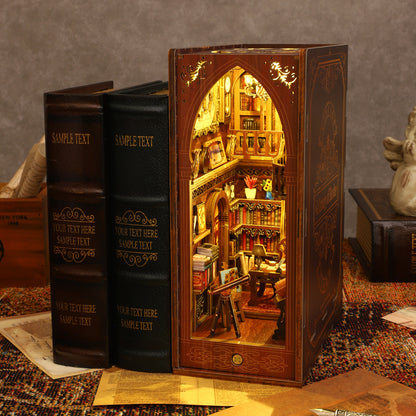 Miniature DIY Doll House Booknook 3D Wooden Puzzle Model For Bookshelf Doll Houses For Adults Teen  2