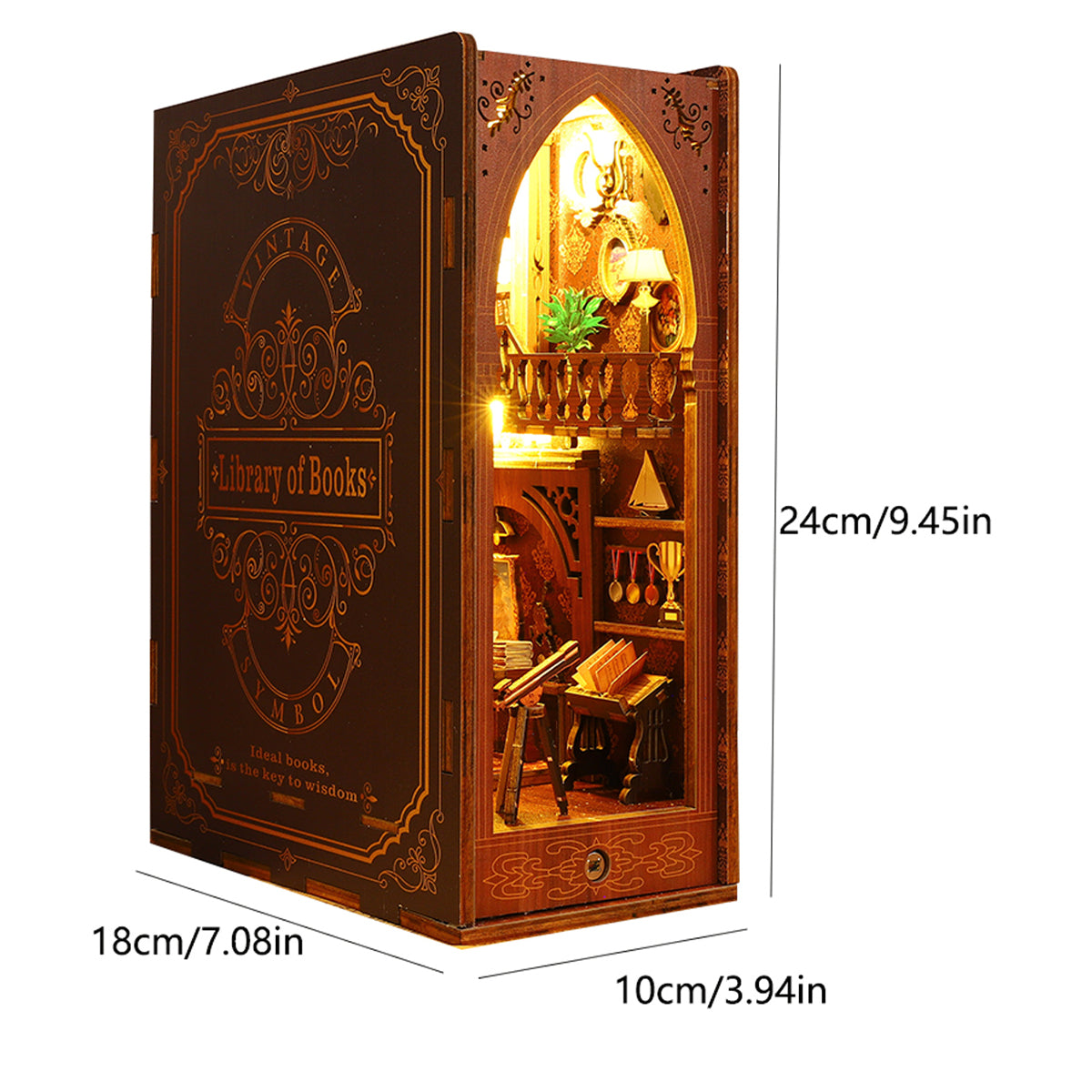 Miniature DIY Doll House Booknook 3D Wooden Puzzle Model For Bookshelf Doll Houses For Adults Teen  3