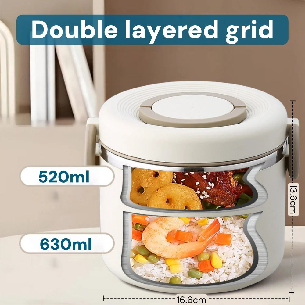 Stainless Steel Lunchbox, Portable Insulated Food Container, Bento Lunch Box, Hot Food Thermos Storage