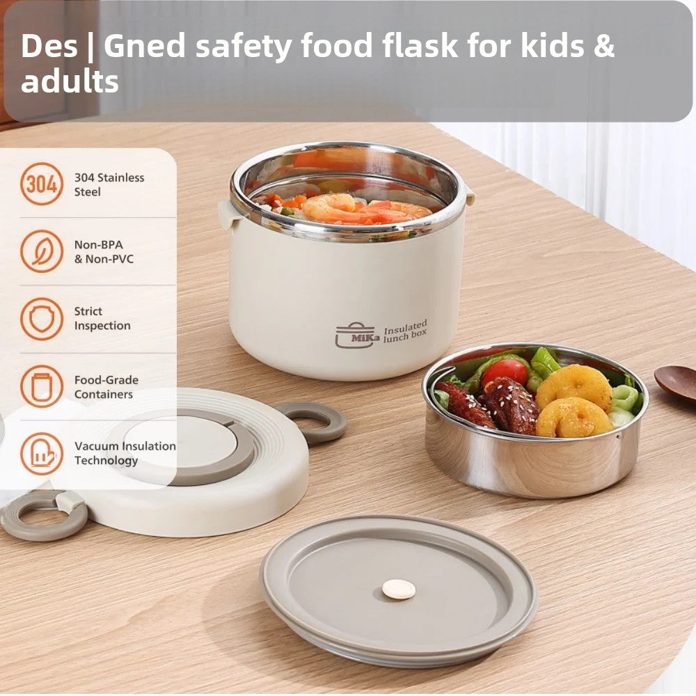Stainless Steel Lunchbox, Portable Insulated Food Container, Bento Lunch Box, Hot Food Thermos Storage