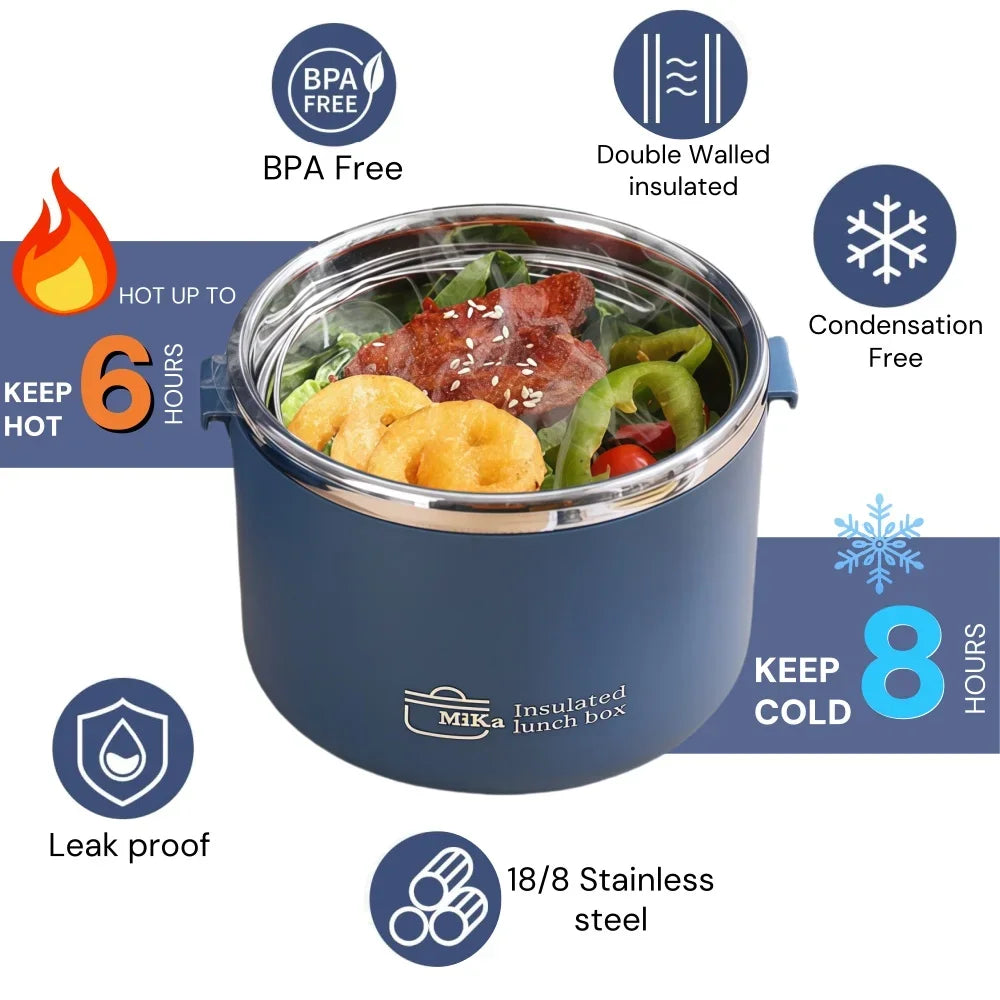 Stainless Steel Lunchbox, Portable Insulated Food Container, Bento Lunch Box, Hot Food Thermos Storage