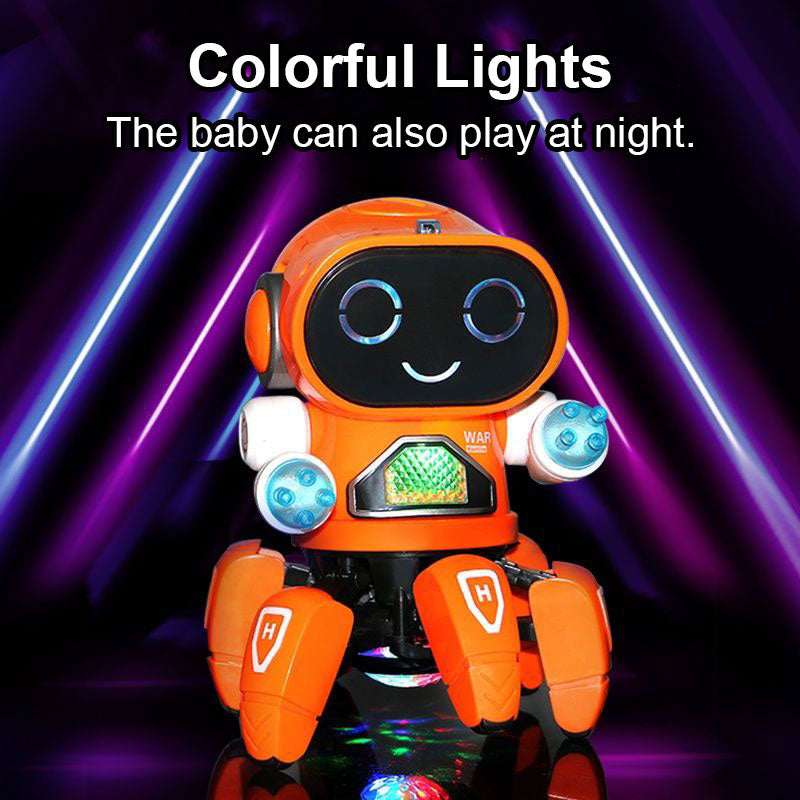 Dance Music 6 Claws Robot, Octopus Spider Robot Vehicle with LED Lights, Singing, Dancing Toy for Kids, Birthday Gift