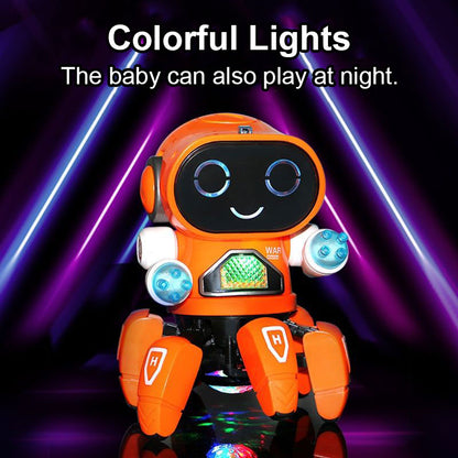 Dance Music 6 Claws Robot, Octopus Spider Robot Vehicle with LED Lights, Singing, Dancing Toy for Kids, Birthday Gift