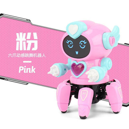 Dance Music 6 Claws Robot, Octopus Spider Robot Vehicle with LED Lights, Singing, Dancing Toy for Kids, Birthday Gift