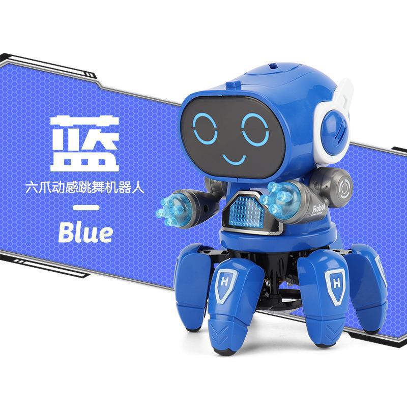 Dance Music 6 Claws Robot, Octopus Spider Robot Vehicle with LED Lights, Singing, Dancing Toy for Kids, Birthday Gift
