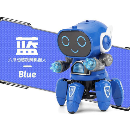 Dance Music 6 Claws Robot, Octopus Spider Robot Vehicle with LED Lights, Singing, Dancing Toy for Kids, Birthday Gift