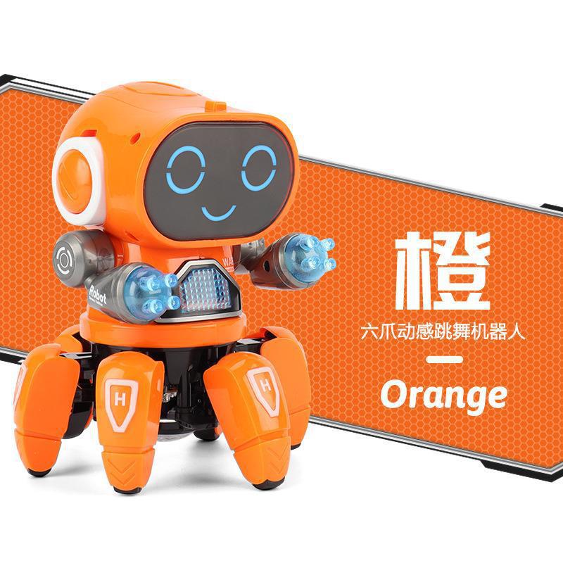 Dance Music 6 Claws Robot, Octopus Spider Robot Vehicle with LED Lights, Singing, Dancing Toy for Kids, Birthday Gift