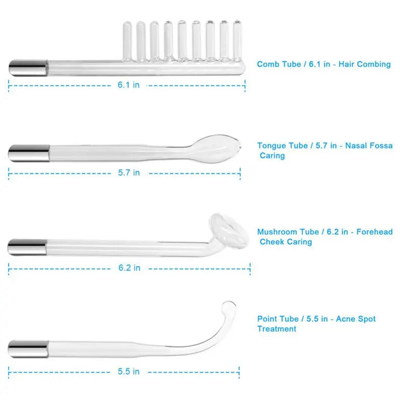 4 in 1 High Frequency Facial Therapy Wand, Portable Acne Treatment Machine, Skin Tightening Device for Wrinkle Reducing
