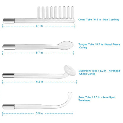 4 in 1 High Frequency Facial Therapy Wand, Portable Acne Treatment Machine, Skin Tightening Device for Wrinkle Reducing
