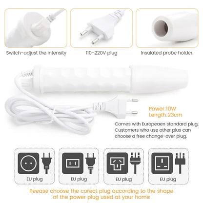 4 in 1 High Frequency Facial Therapy Wand, Portable Acne Treatment Machine, Skin Tightening Device for Wrinkle Reducing