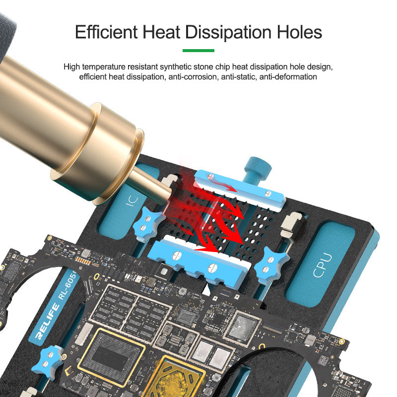 RL605 Pro Motherboard Repair Station 360 Rotating Fixture For Laptop Chip Removal BGA Soldering  Gl 4