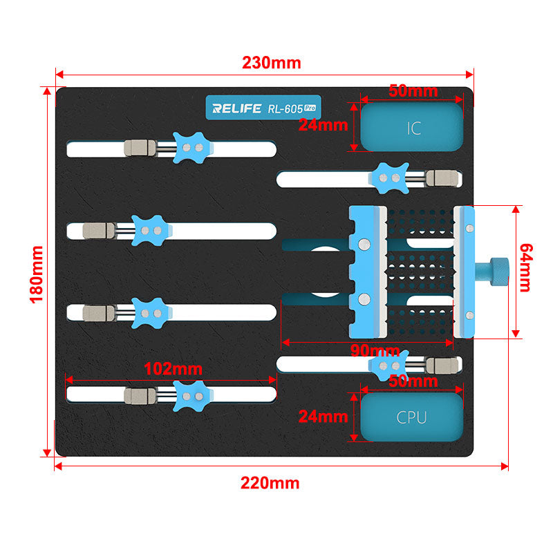 RL605 Pro Motherboard Repair Station 360 Rotating Fixture For Laptop Chip Removal BGA Soldering  Gl 5