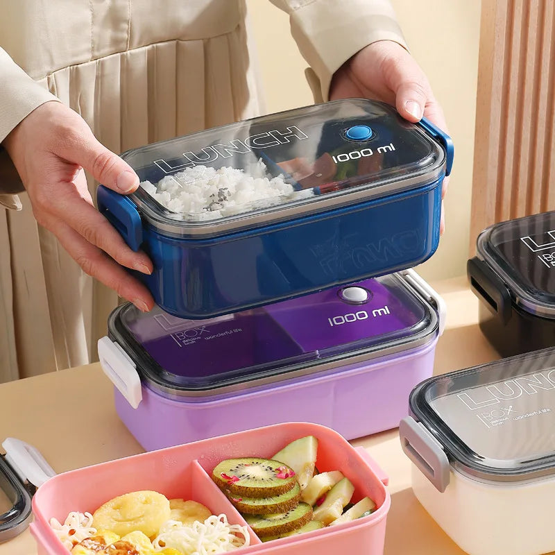 Microwave Heat-Resistant Plastic Lunch Box Preservation Box, Fruit Storage and Sealing Box for Kitchen Use
