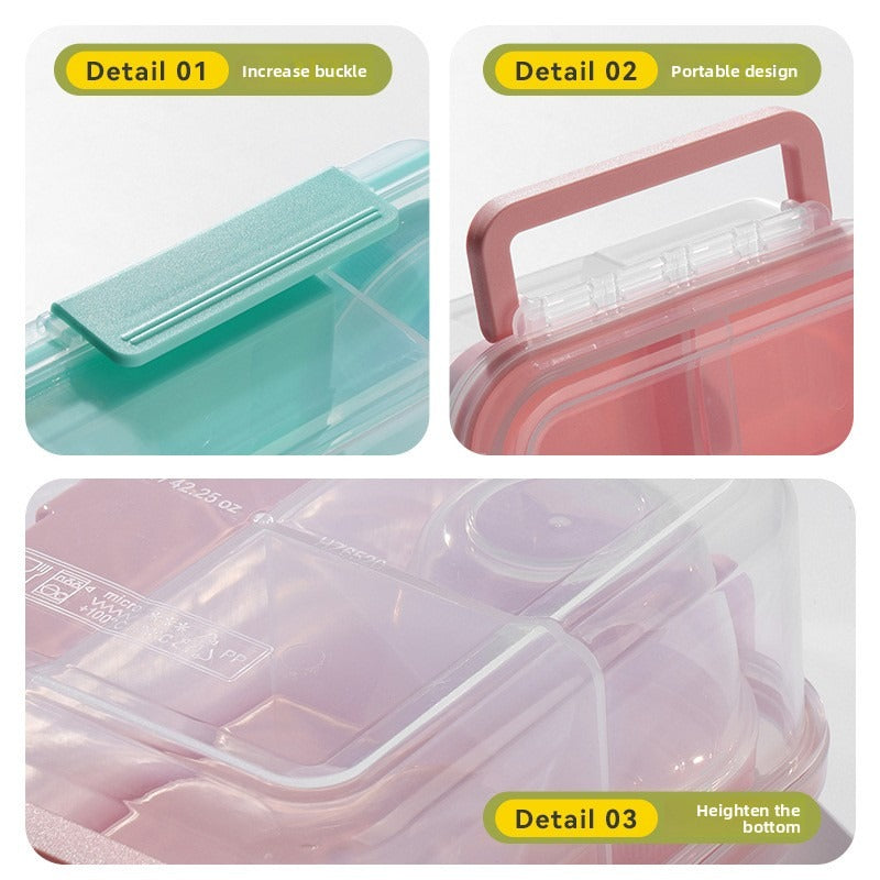 Kids Double Togo Yogurt Lunch Box Microwave Bento Boxes Leakproof Food Storage Container For School 5