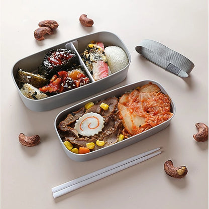 Portable Outdoor Leak Proof Lunch Box, Simple Style Layered Japanese Bento Box, Kitchen Accessories Tableware