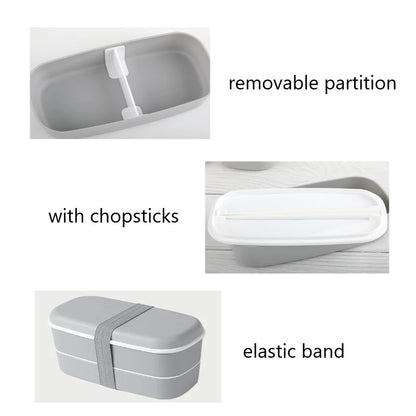 Portable Outdoor Leak Proof Lunch Box, Simple Style Layered Japanese Bento Box, Kitchen Accessories Tableware