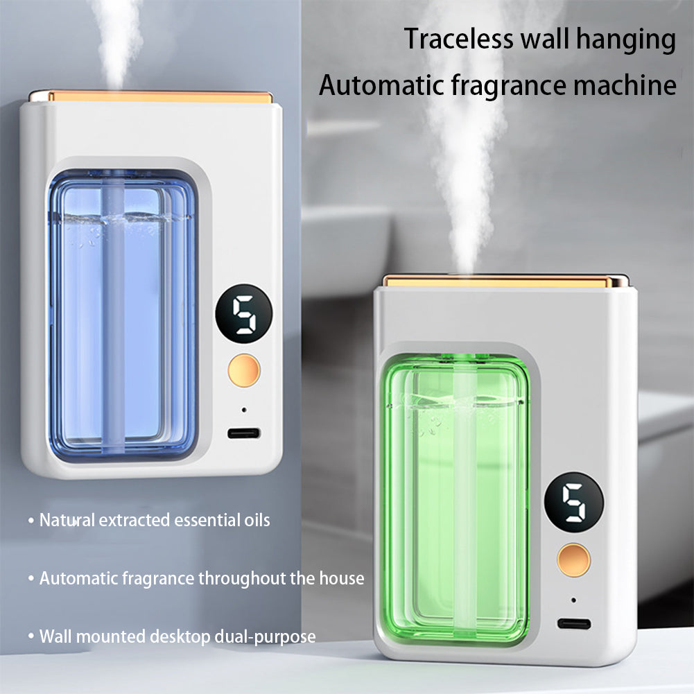 Automatic Aromatherapy Car Diffuser with Digital Display, Essential Oil Humidifier for Car, Bathroom Home Deodorization