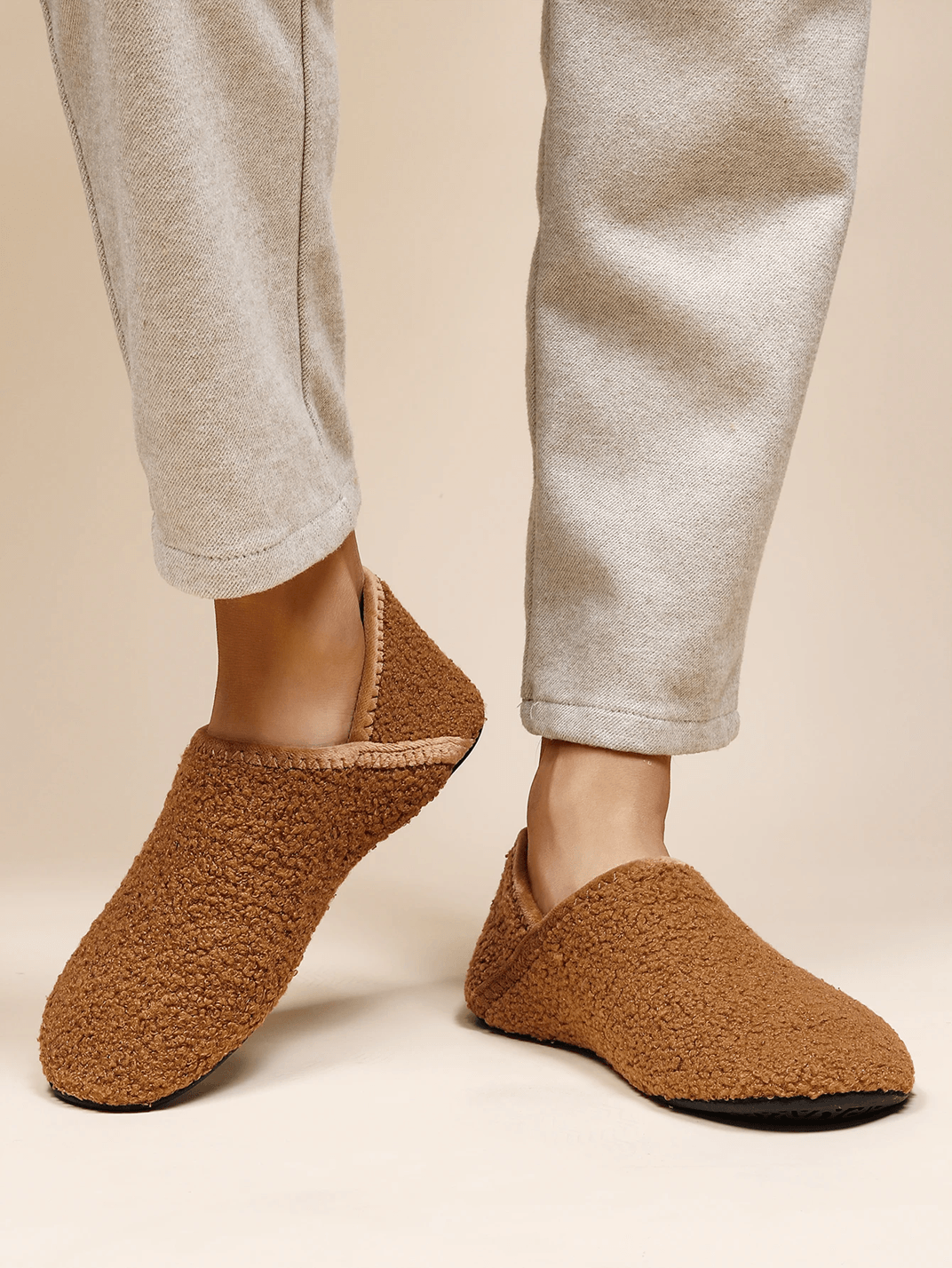 CozyStep Indoor Cotton Slippers For Men Soft Fleece Non Slip Lightweight House Shoes 2