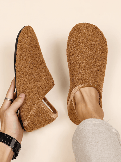 CozyStep Indoor Cotton Slippers For Men Soft Fleece Non Slip Lightweight House Shoes 3