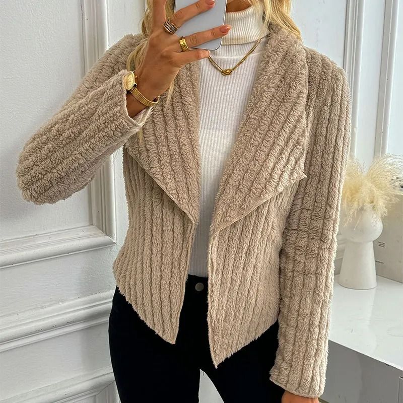 Autumn Winter Long Sleeve Slim Casual Cardigan Coat For Women 1