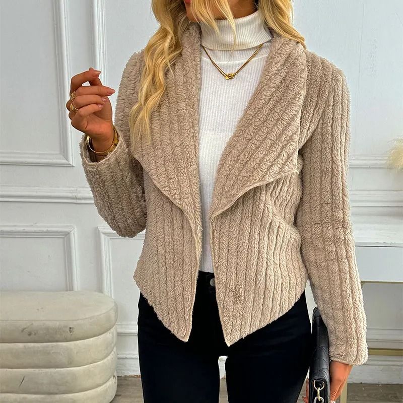 Autumn Winter Long Sleeve Slim Casual Cardigan Coat For Women 2