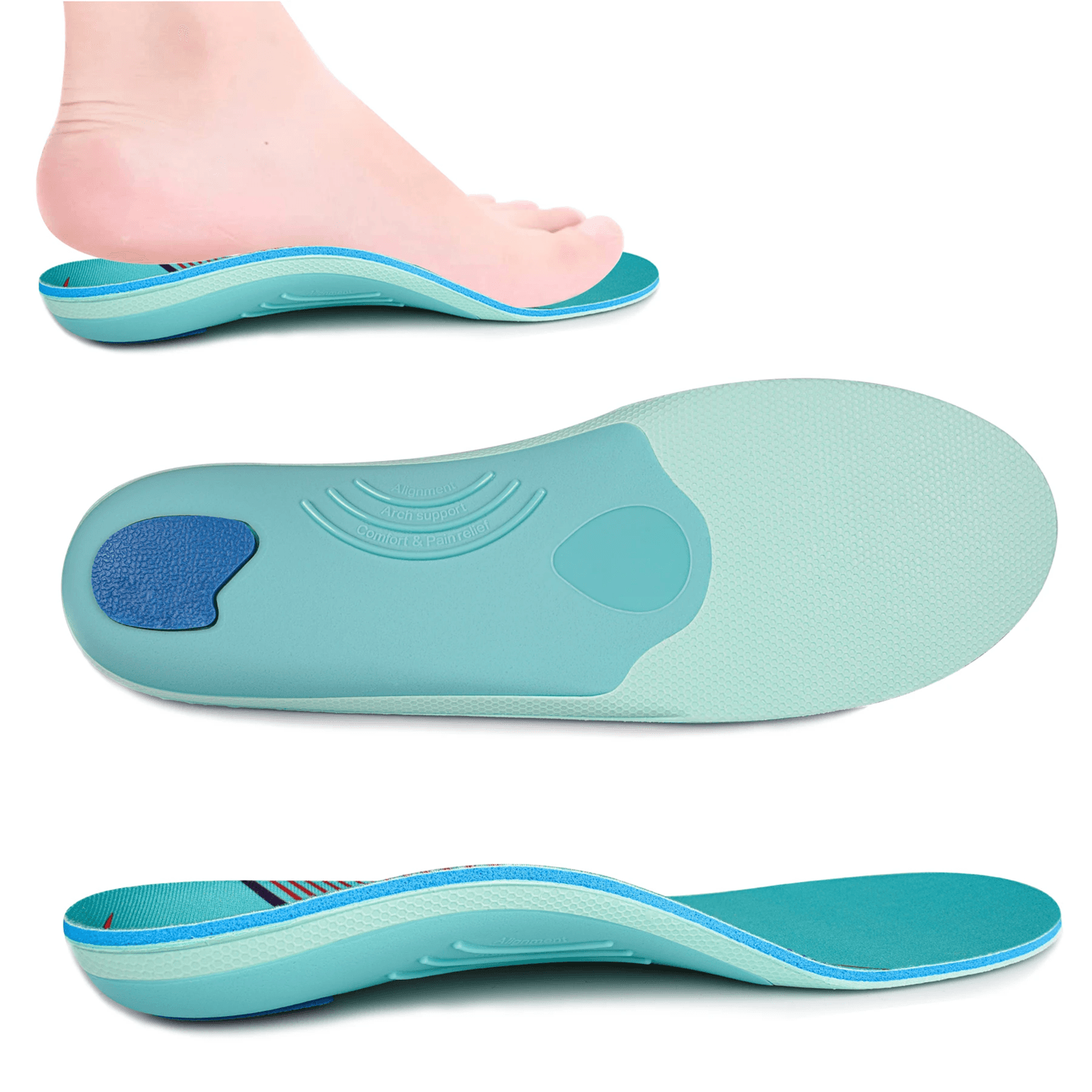 Orthopedic Sport Insoles with High Arch Support for Plantar Fasciitis and Flat Feet