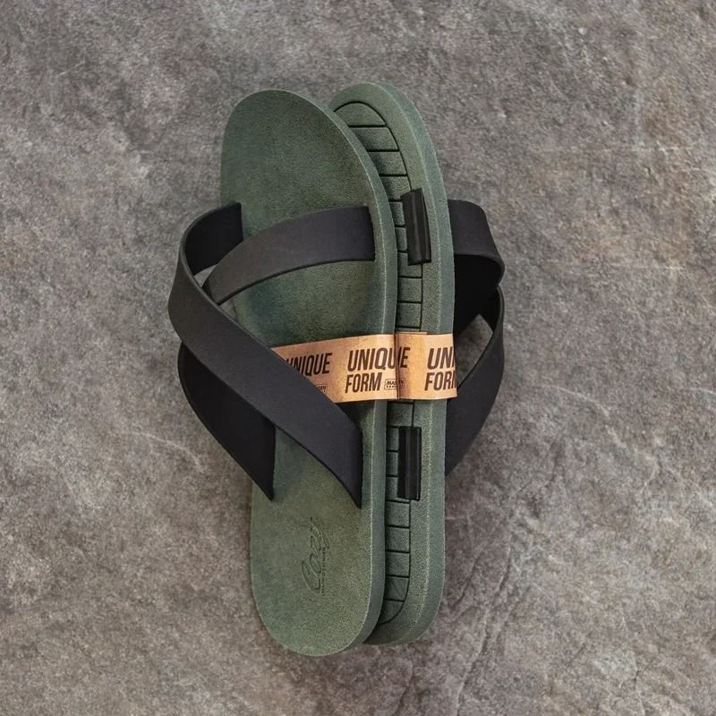 Comfortable Contrast Color Rubber Sandals For Men 3