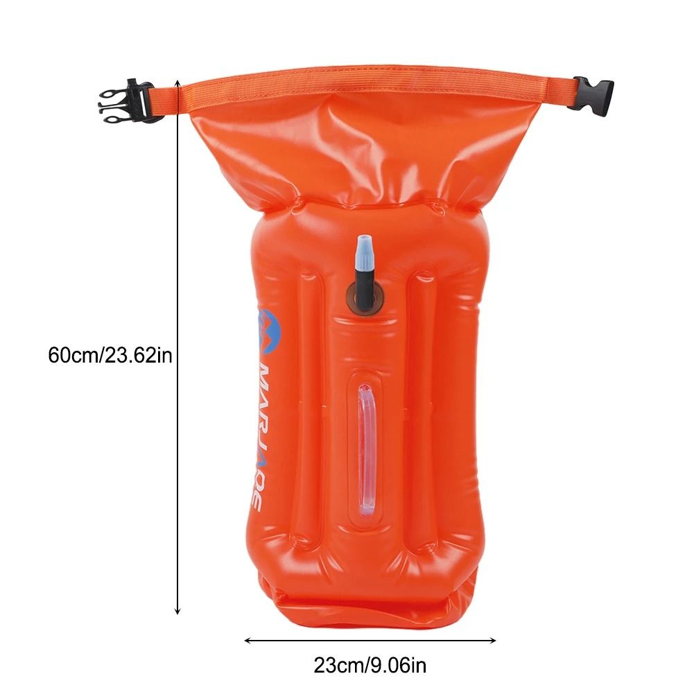 Inflatable Tow Float Dry Bag With Waist Strap For Open Water Sports 11