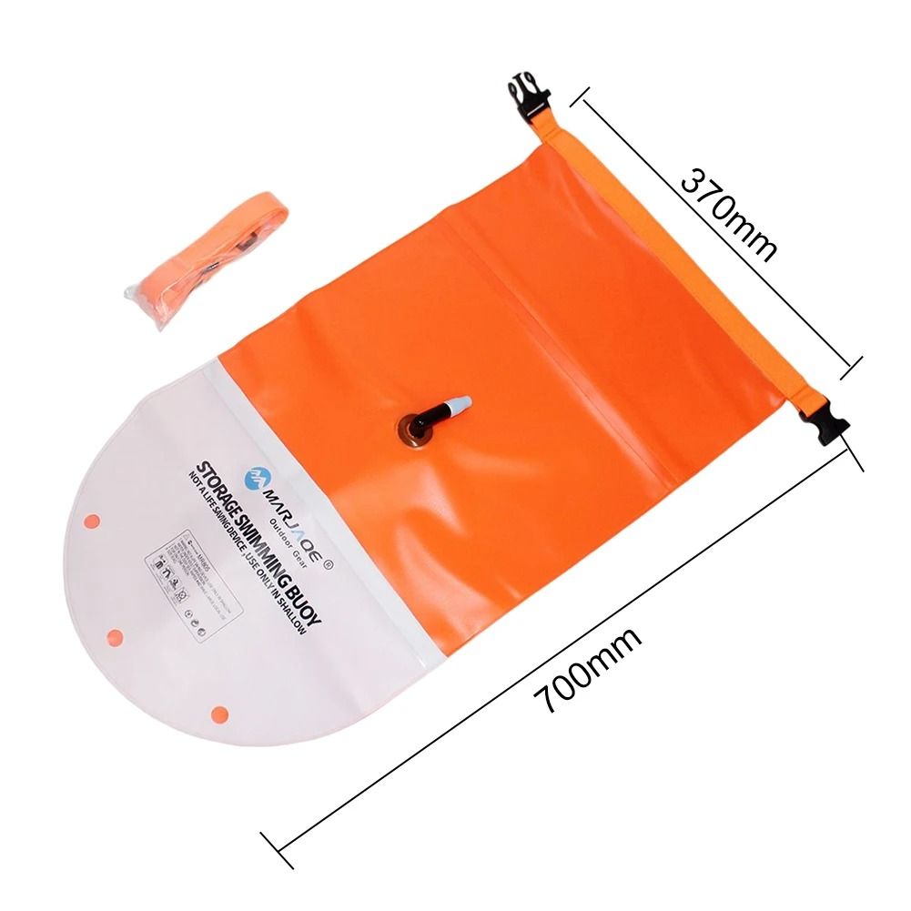 Inflatable Tow Float Dry Bag With Waist Strap For Open Water Sports 8
