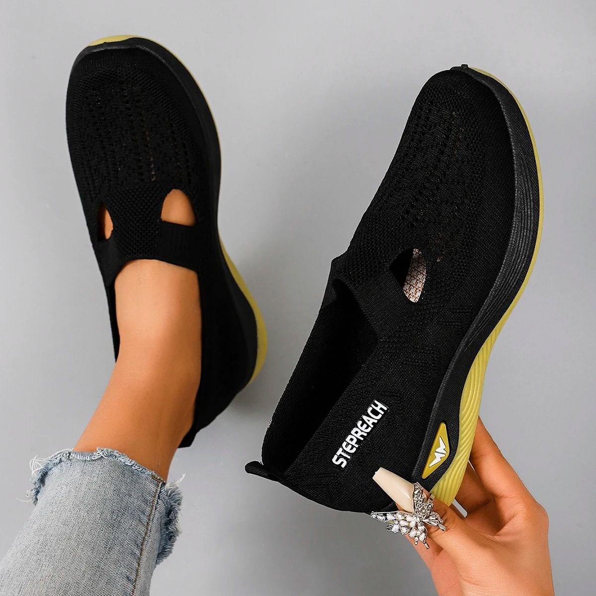 Summer Breathable Mesh Casual Flat Sneakers For Wom 1