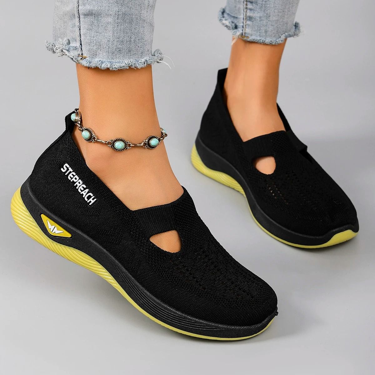 Summer Breathable Mesh Casual Flat Sneakers For Wom 2
