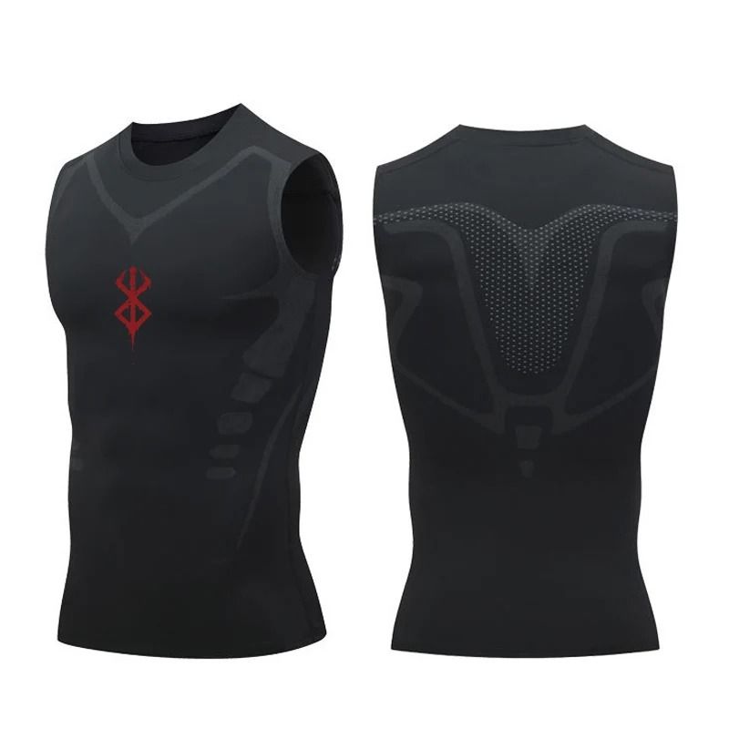 Mens Compression Mesh Tank Top for Workouts