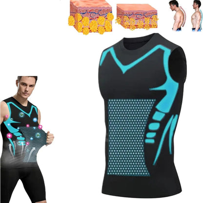 Mens Shapewear Compression Vest Body Shaper Sleeveless Tank