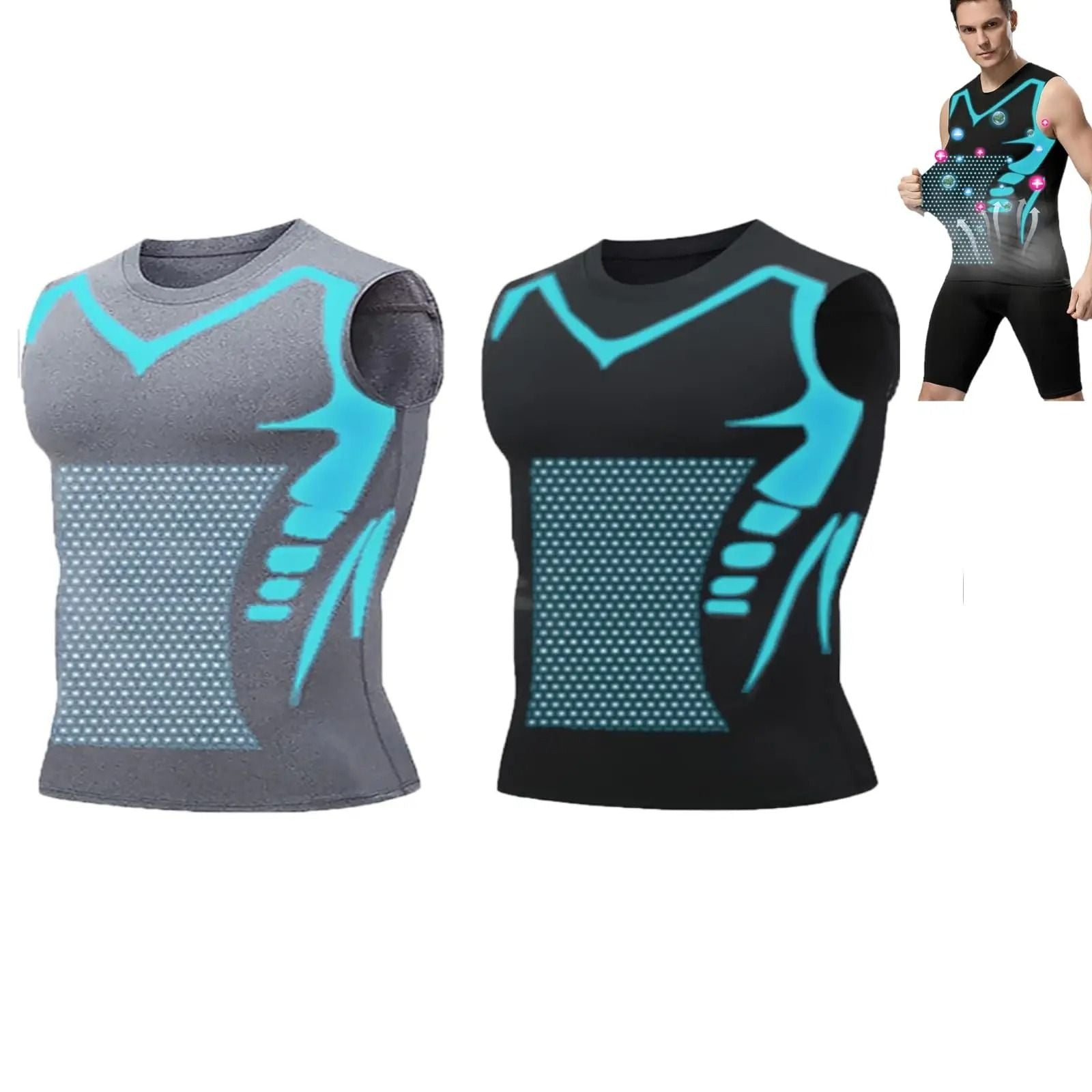 Mens Shapewear Compression Vest Body Shaper Sleeveless Tank 1
