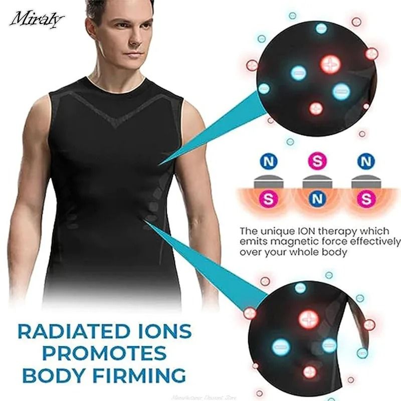 Mens Shapewear Compression Vest Body Shaper Sleeveless Tank 2