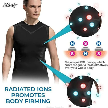 Mens Shapewear Compression Vest Body Shaper Sleeveless Tank 2