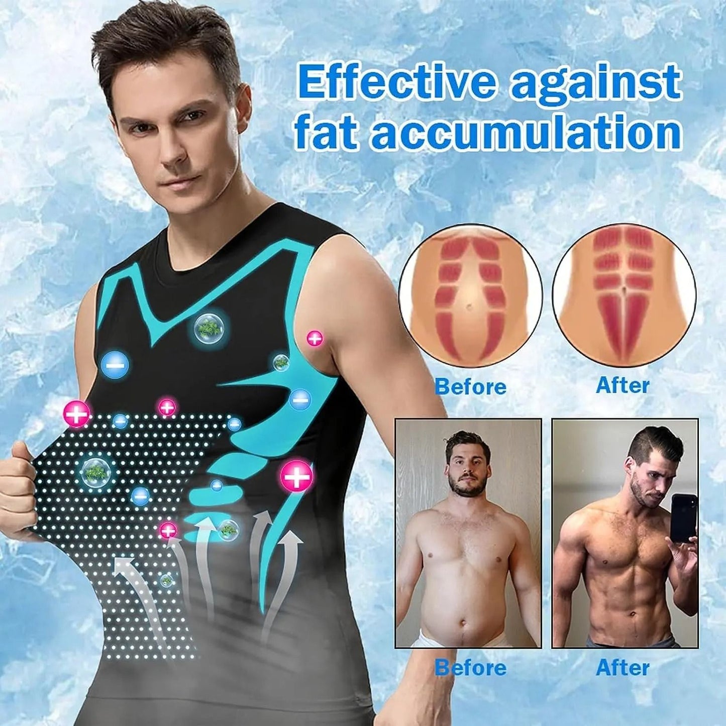 Mens Shapewear Compression Vest Body Shaper Sleeveless Tank 4