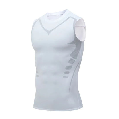 Mens Shapewear Compression Vest Body Shaper Sleeveless Tank 7