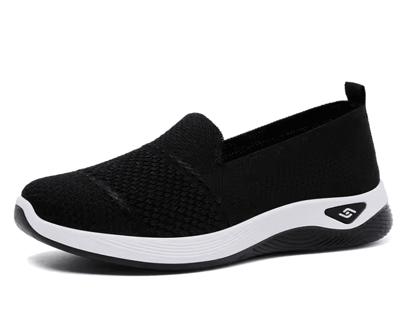 Breathable Wedge Heel Loafers For Women Slip On Knitted Walking Shoes 4